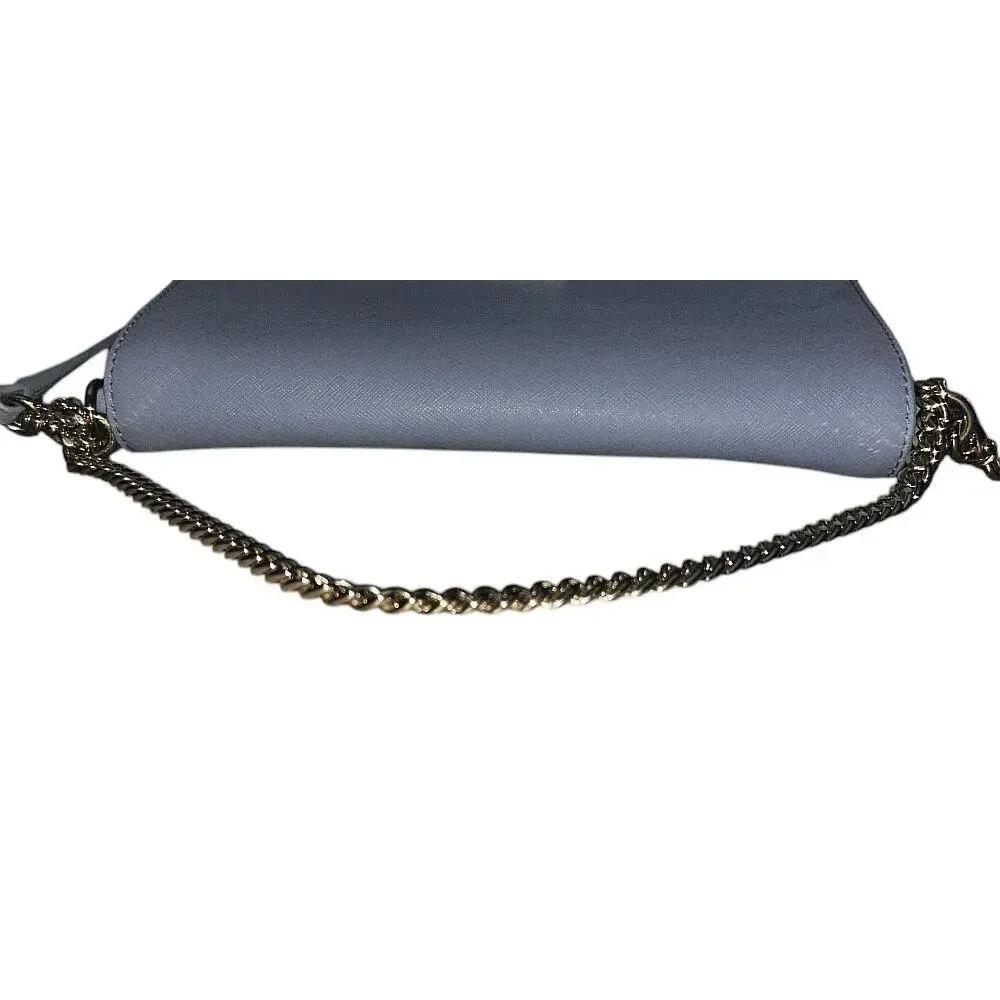 kate spade Light Blue Crossbody Bag with Gold Chain
